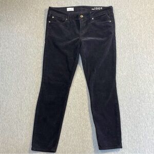 Gap 1969 Always Skinny Women’s Corduroy Pants Size 29P Low Rise Black